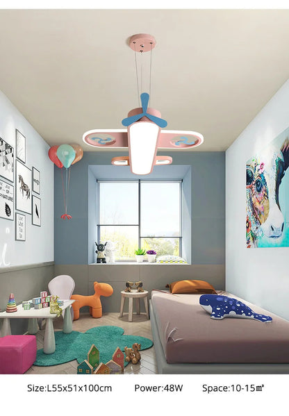 Modern Pink blue chandelier Led deco designer aircraft lamp