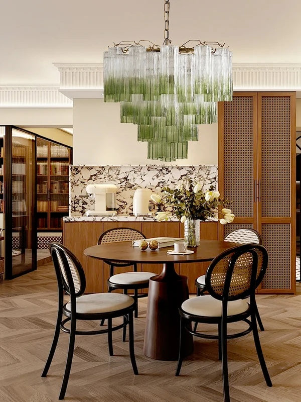 Green Glass Chandelier