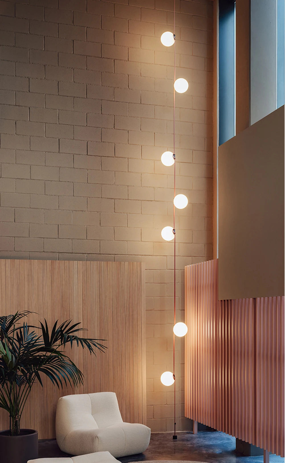 PLUSMINUS LED Belt Pendant lamp Trendy glass ball light