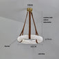 Hot selling high-end living room main light, round all copper leather pendant light, Spanish marble pendant light