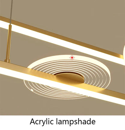 Modern black chandelier Led Nordic design minimalist acrylic lamp