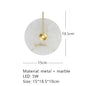 MEDIAN Wall Lamp Round Shape Gold Natural marble LED Wall sconce lighting