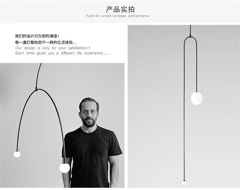 Black Gold Chandelier Pendant Nordic Modern lamp