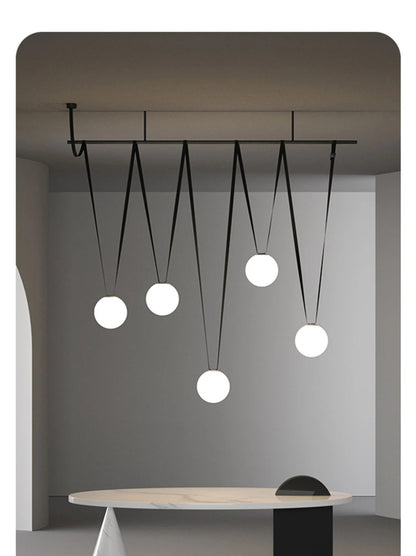 PLUSMINUS LED Belt Pendant lamp Trendy glass ball light