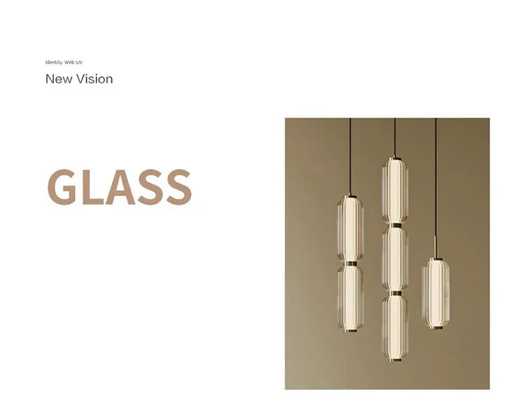 Nordic Glass Chandelier Hotel Living Room Chandelier High-grade Restaurant Staircase Combination Home decor Long Pendant Lights