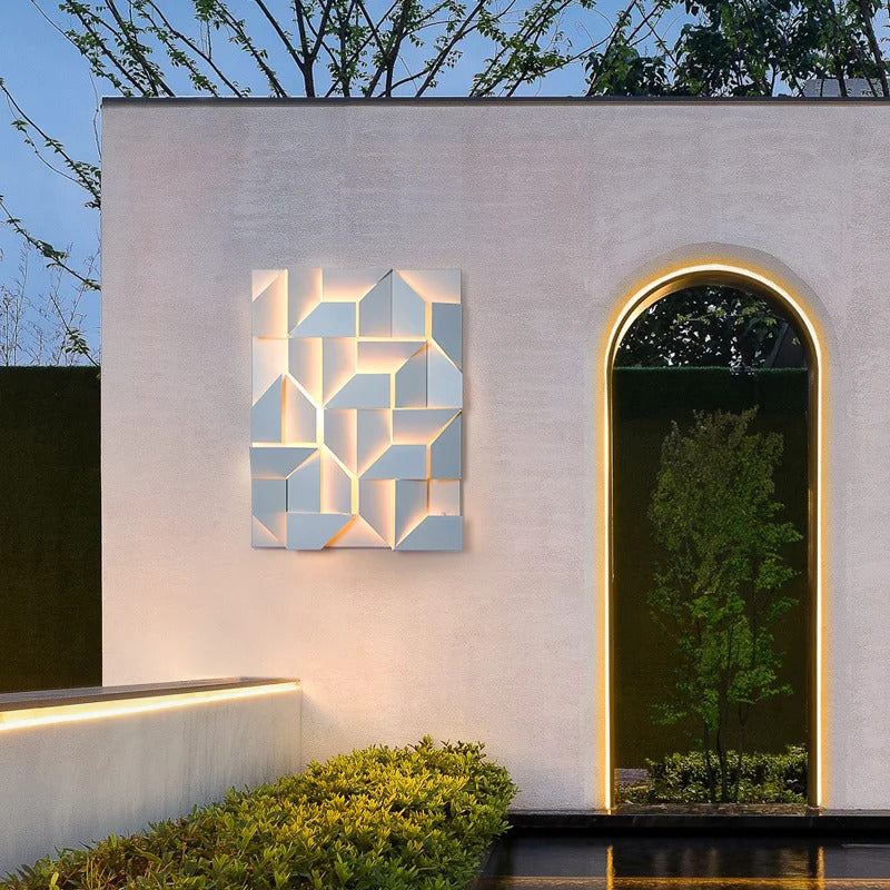 Outdoor Waterproof wall lamp Creativity 3D Model Led Sconce lights Square Wall lighting