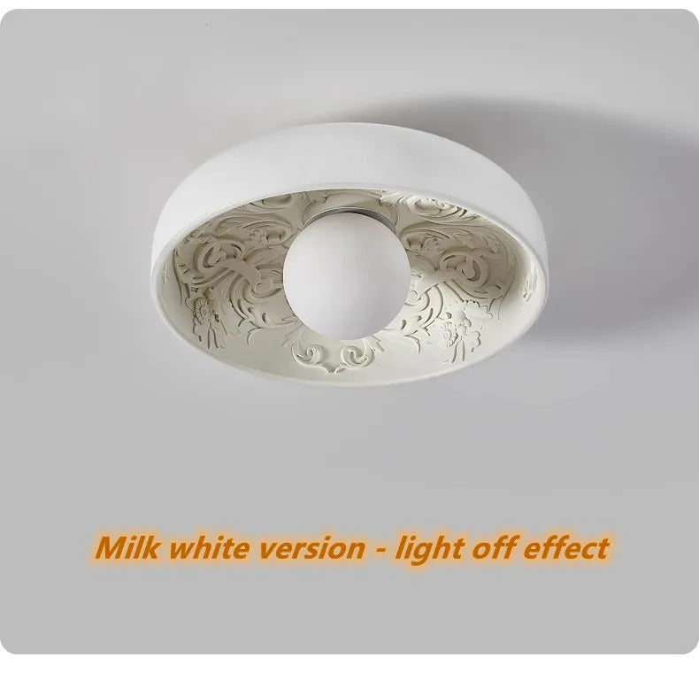 French Resin Ceiling Light Balcony Bedroom Corridor Lighting Fixture