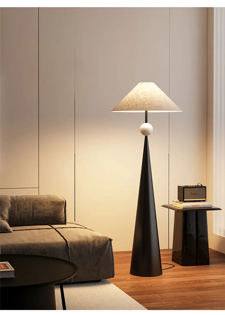 Wabi-sabi Floor Lamp Cloth Cover Art Decorative Bedroom Bedside Floor Light