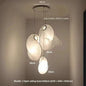 Japanese Silk Chandelier LED Wabi Sabi Pendant Lamp Living Room LED Cocoon Lamp