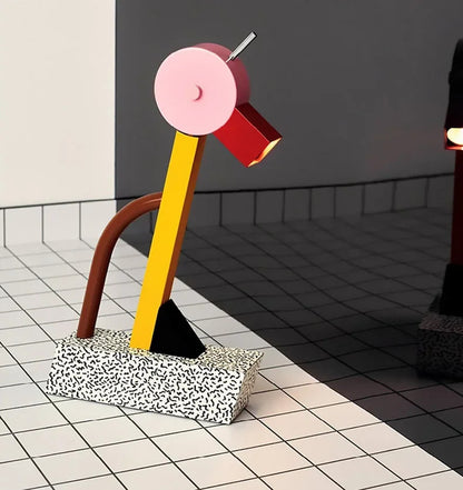 Milan Art Abstract Duck Table Lamp LED G4 Bulb Rainbow Metal Bedside Lamps Bedroom Art Children‘s Room Decorative Light Fixture