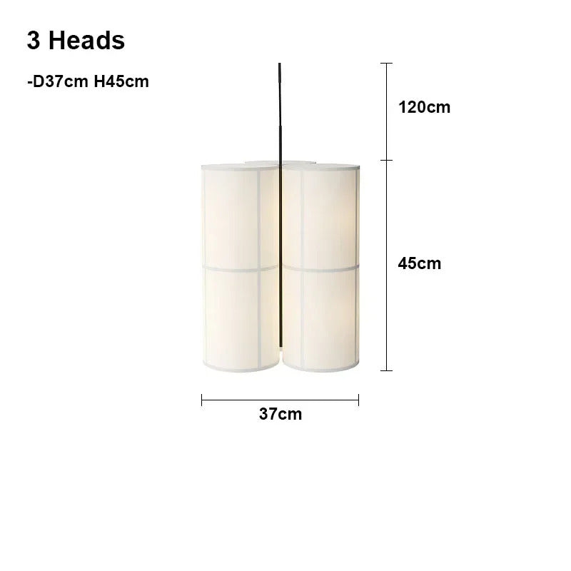 Wabi Sabi Cloth Led Pendant Lamp Designer Fabric Ceiling Chandelier