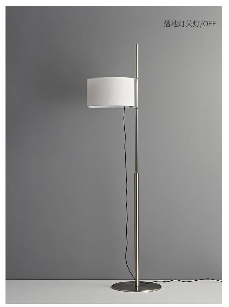 Japanese Liftable Wooden Lamp Wabi Sabi Fabric Floor Lamp