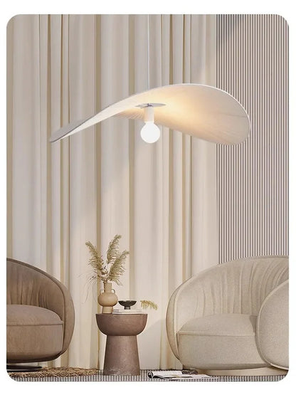 Nordic Fabric Hat Pendant Light Cream Style Led Pendant lamp