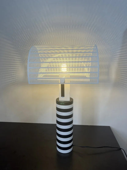 Italian Hot Sales Black White Creative Lamp Children's Bedroom Living Study Room Exhibition Hall LED Stripe Table Lighting