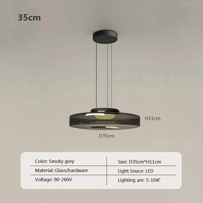 Nordic LED Glass Chandelier for Restaurant Bedroom Dining Room Table Glass Pendant Lights  Home Decoration