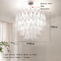 White Petal Glass Modern Romantic Artistic Ceiling Chandeliers Home LED Lighting Fixture Hanging Lamps for Living Room Decor
