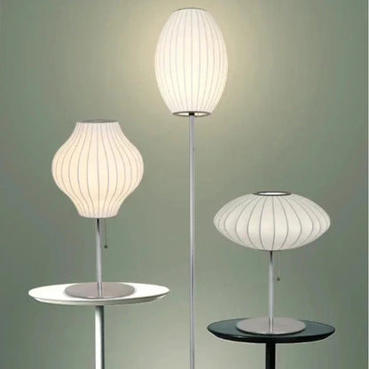 Nelson bubble table lamp wabi sabi white Silk floor light Danish designer Living Room Sofa Side Bedroom Bedside Led Standing Lam