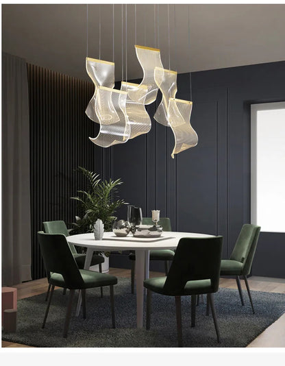 Rinkle Suspended Lights Modern Guide stairwell Chandelier