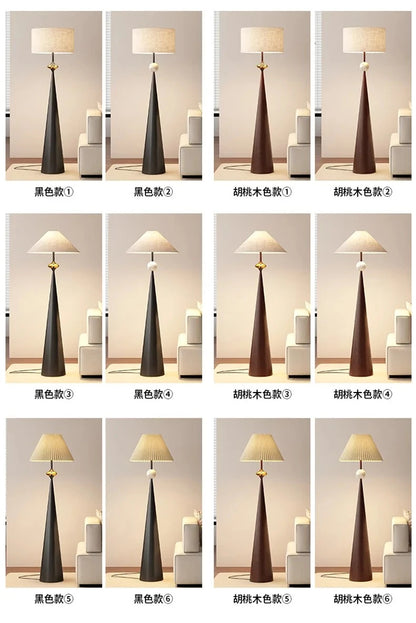 Wabi-sabi Floor Lamp Cloth Cover Art Decorative Bedroom Bedside Floor Light