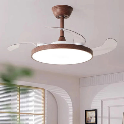 Ceiling Fan With Light Modern Remote Smart Invisible Ceiling Fan Bedroom Lamp