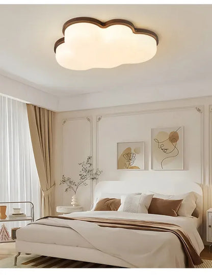 Modern Cloud Ceiling Light cute wooden cartoon Children's bedroom lighting
