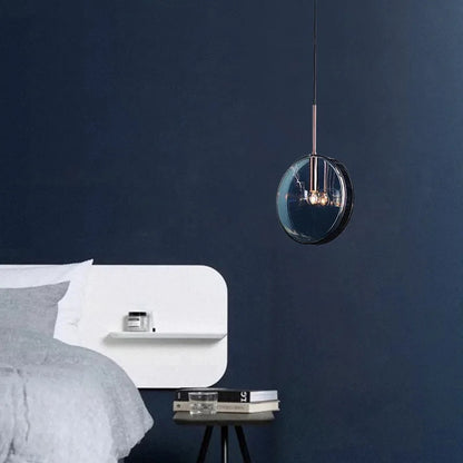 Modern blue pendant light Simple Nordic glass pendant light