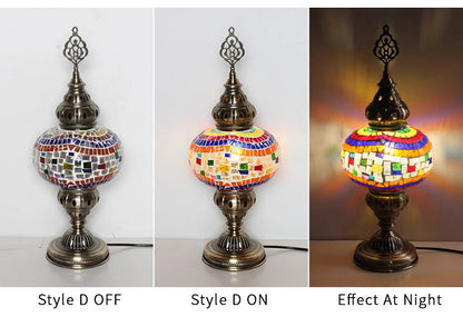 Turkish Mosaic Table Lamp Hand Crafted Decorative Lighting