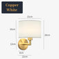 Bedside Wall Lamp LED Fabric Lampshade With 3W 360° Rotation Spotlight Reading lights
