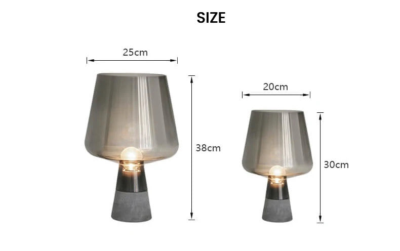 Post modern glass table light Italian Designer simple Amber art ambient office desk lamps