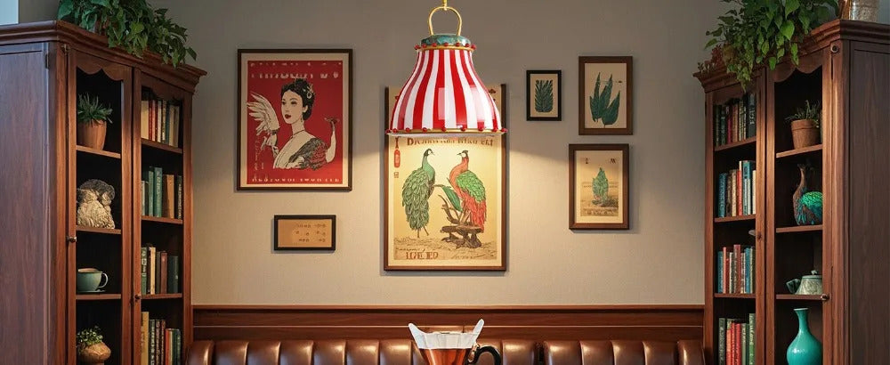 American Circus Style Chandeliers Glass Lampshade Led Pendant Lights