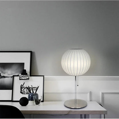 Nelson bubble table lamp wabi sabi white Silk floor light Danish designer Living Room Sofa Side Bedroom Bedside Led Standing Lam