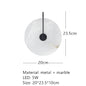 MEDIAN Wall Lamp Round Shape Gold Natural marble LED Wall sconce lighting