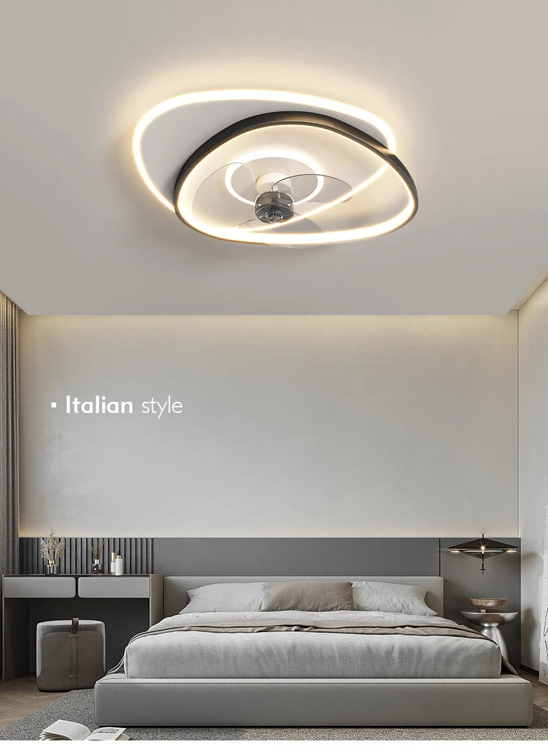 Electric Fan Light Modern LED Ceiling Lamp Living Room Light