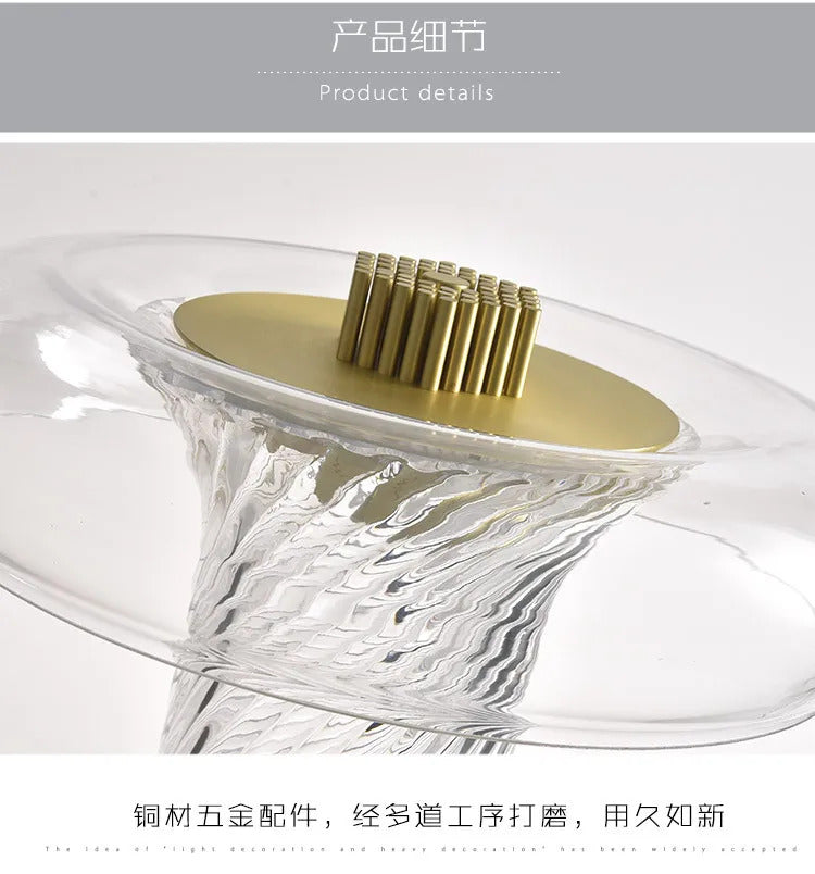 Nordic  personalized twisted glass desk lamp modern LED decorative lamp study bedroom bedside designer Table lamp