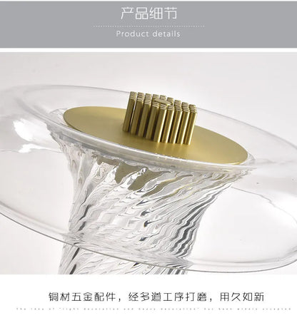 Nordic  personalized twisted glass desk lamp modern LED decorative lamp study bedroom bedside designer Table lamp