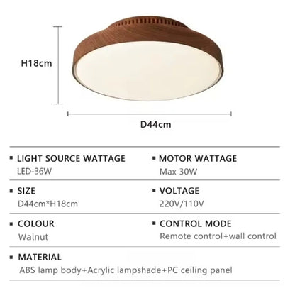 New Invisible Bladeless Ceiling Fan With Light Home Living Room Lighting