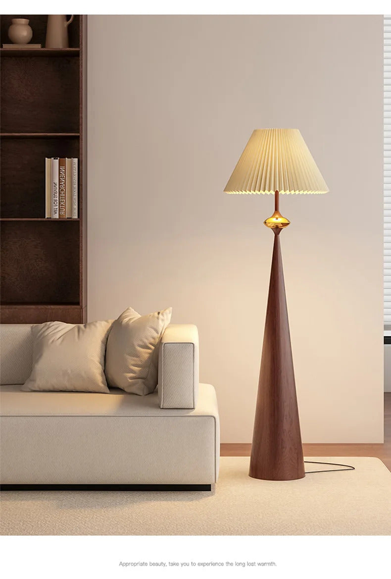 Wabi-sabi Floor Lamp Cloth Cover Art Decorative Bedroom Bedside Floor Light