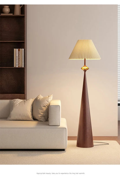 Wabi-sabi Floor Lamp Cloth Cover Art Decorative Bedroom Bedside Floor Light