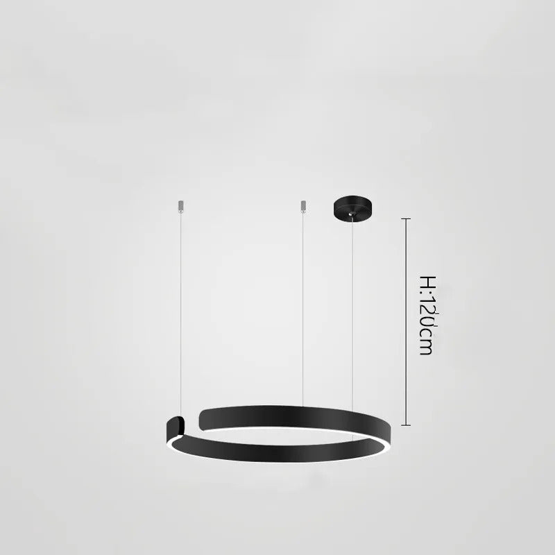 Nordic Ring Pendant Lamp Dimmable for Table Dining Room Kitchen Island Ceiling Chandelier Home Decor Lusters Lighting Fixture