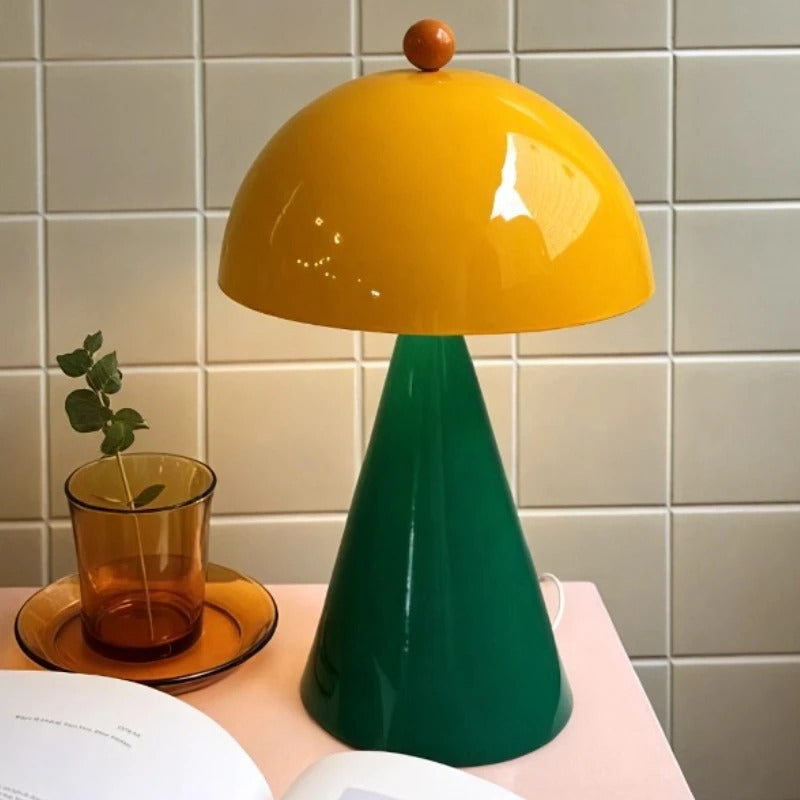 Memphis Mushroom Iron Art LED Table Lamps with Touch Switch USB Charging Desk Lights Living Room Bedroom Office Restaurant Study