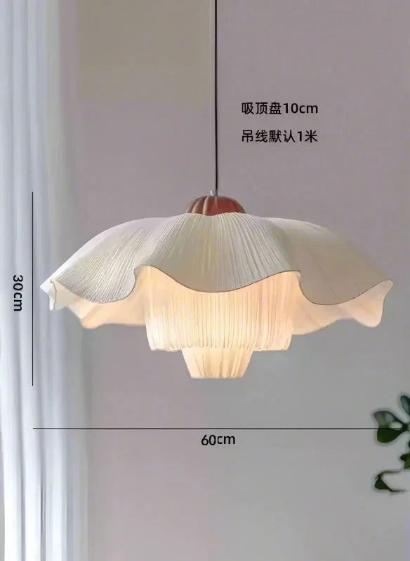 Nordic Petal Shaped French Chandelier Romantic Cream Style Pendant Lamp
