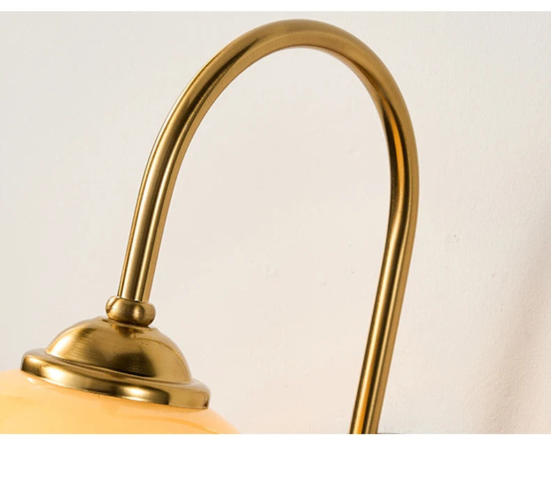 French Lomin Retro Wall Lamp Luxury vintage Glass wooden Wall Light sconce