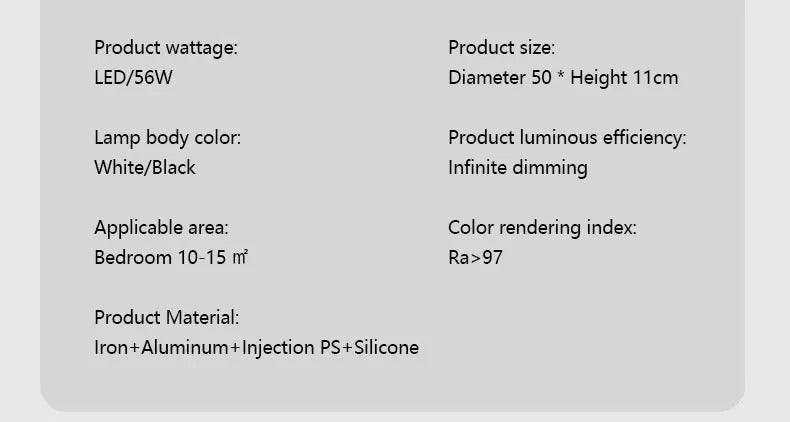 Modern LED Ceiling Fan Light Remote Dimming 6 Levels Silent Living Room lighting