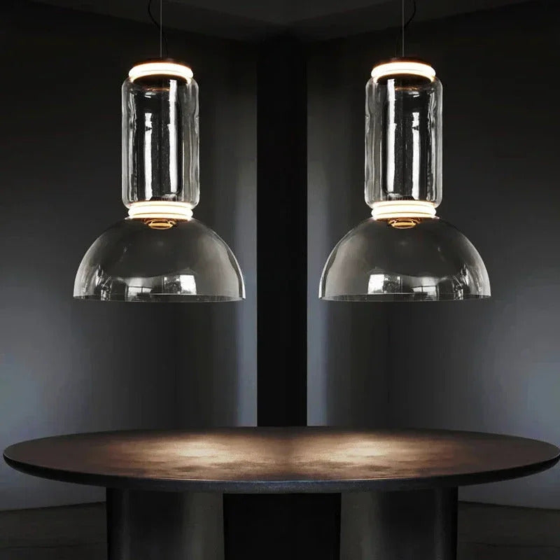 Italian Designer Glass Lampshade Pendant Light Minimalist LED Chandelier for Living Room Dining Table Home Decor