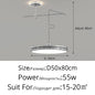 French Flying Saucer Pendant Light Creative Design Extendable Rotating Long Pole Lamp