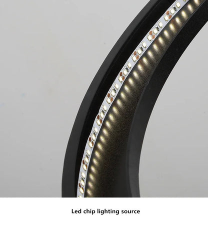 Modern Luxury Crystal Ring chandeliers Round black golden pendant lamp LED hanging light