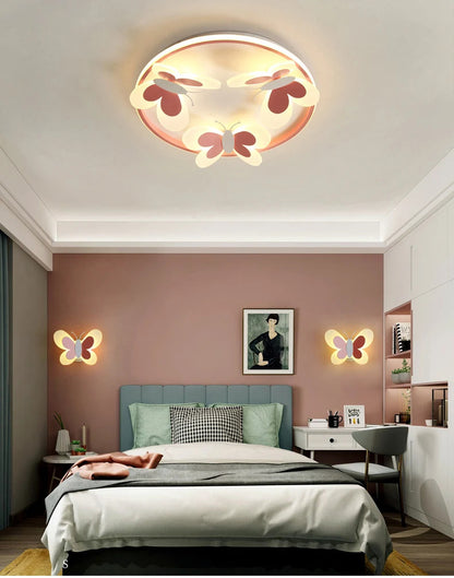 Butterfly ceiling lamp Children Room Indoor bedroom lamp