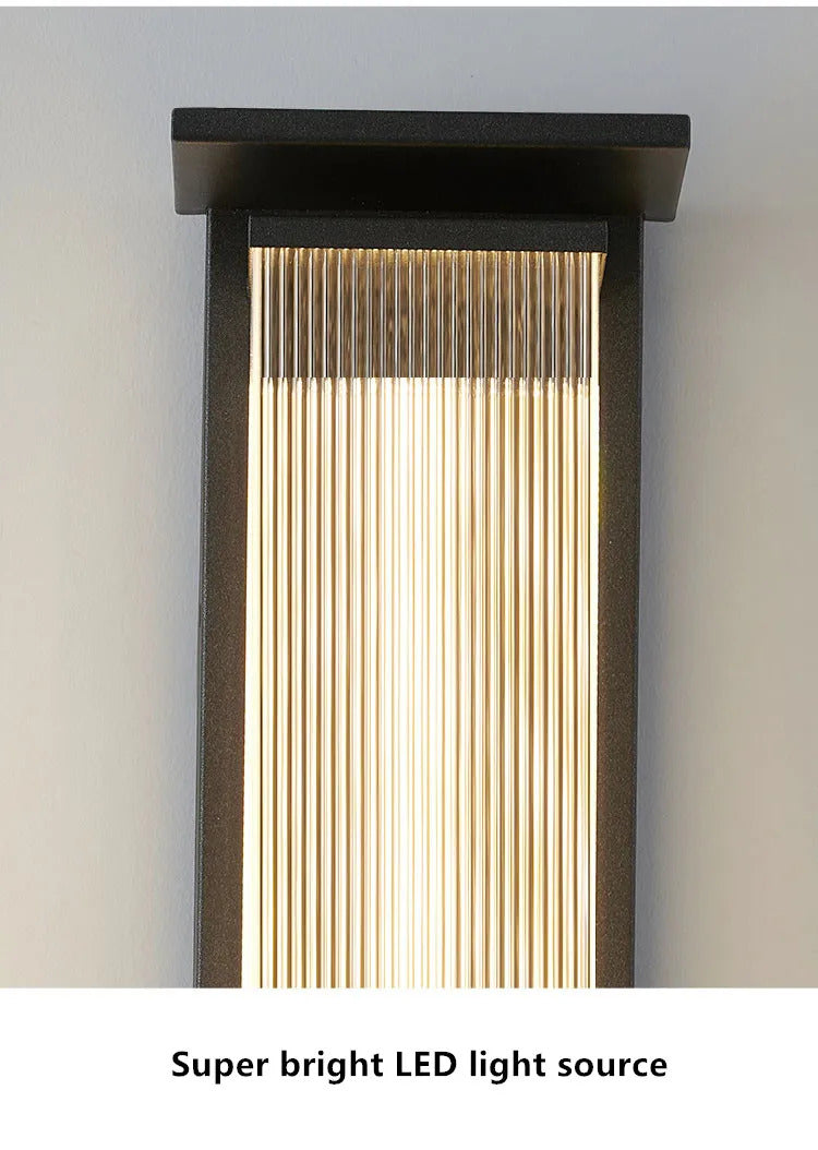 Modern outdoor wall light Waterproof IP65 Solar energy LED wall lamp Entrance sconce