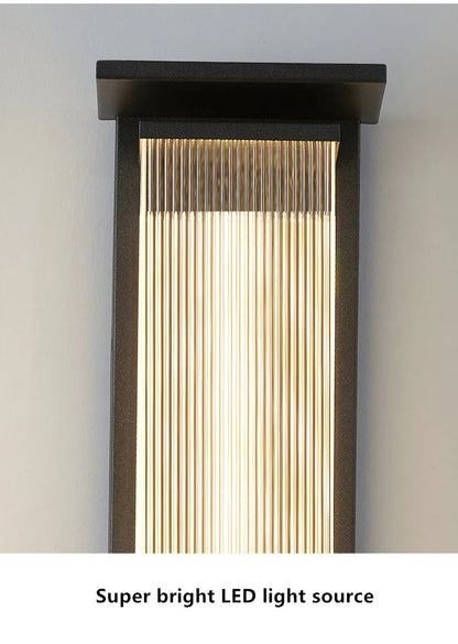 Modern outdoor wall light Waterproof IP65 Solar energy LED wall lamp Entrance sconce