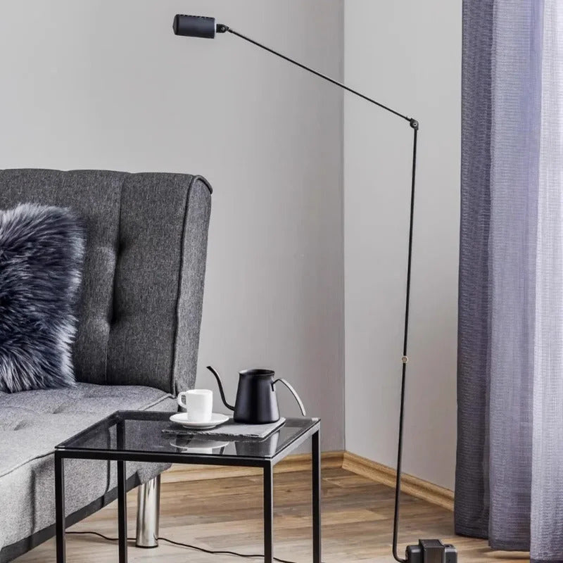 Modern Minimalist Floor Lamp Creative Bedroom Room Office Light Minimalist Study Eye Protection Reading Black Standing Light